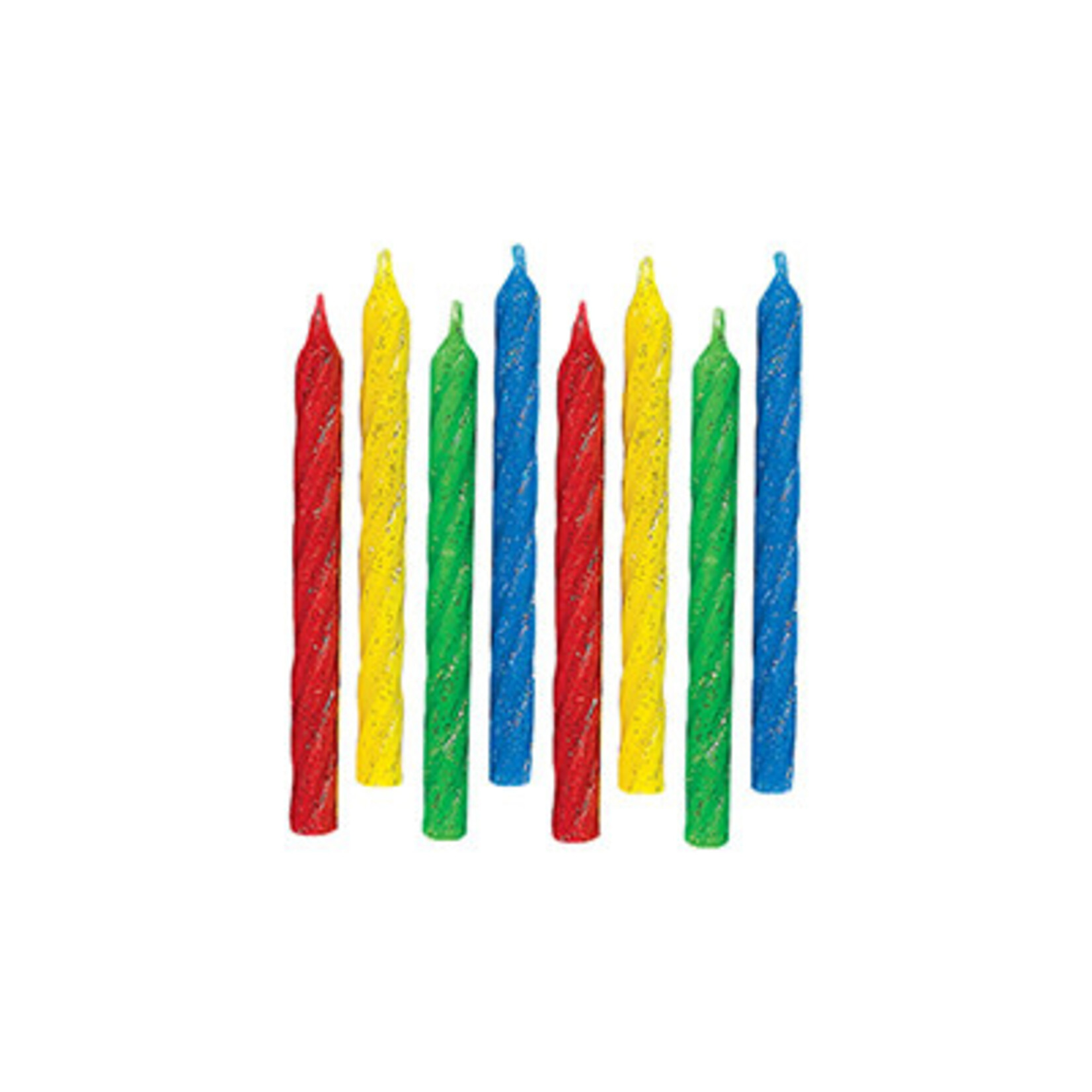 Amscan 3.25" Glitter Spiral Birthday Candles - 24ct.