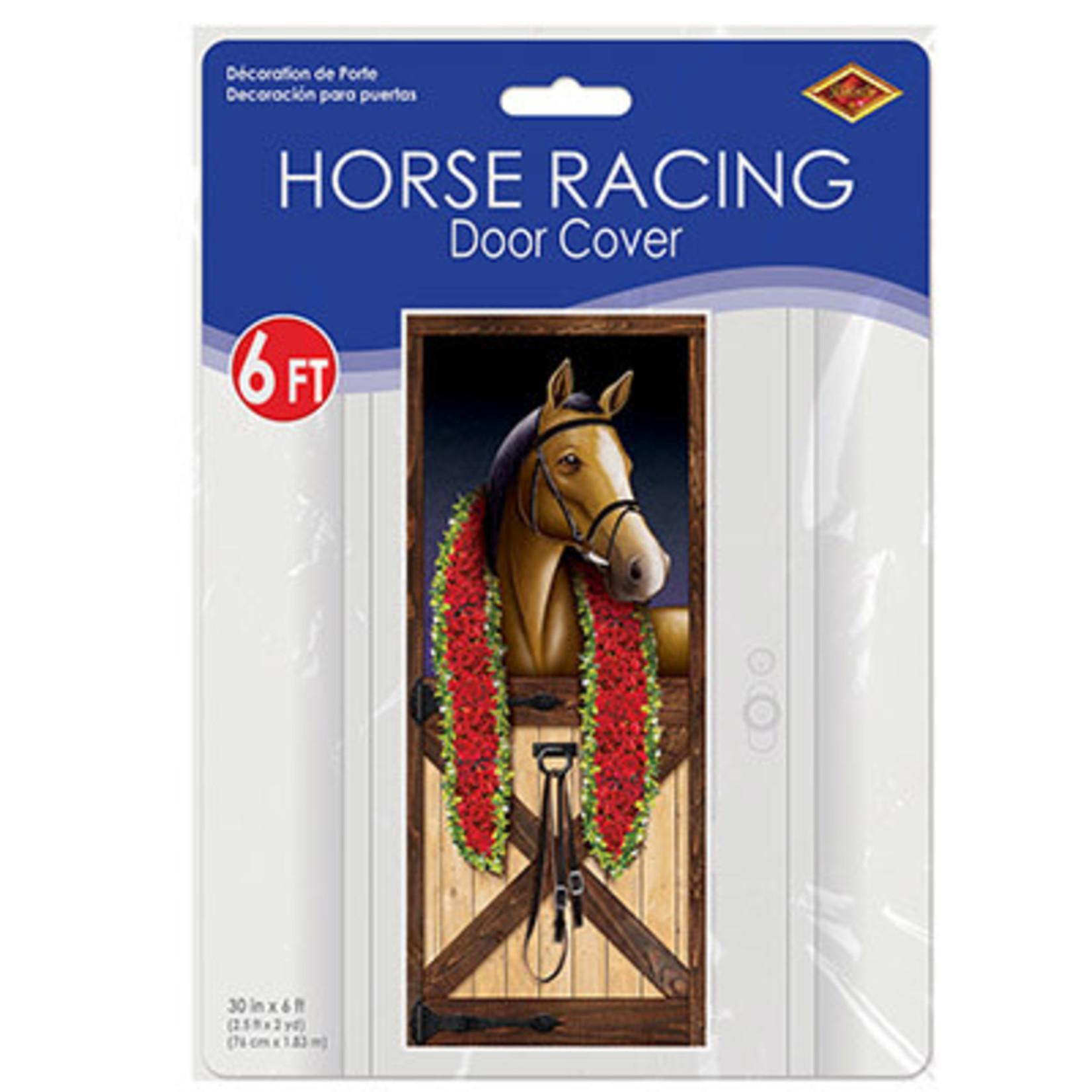 Beistle Horse Racing Door Cover - 6ft.