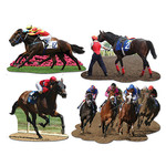 Beistle Horse Racing Cutouts - 4ct