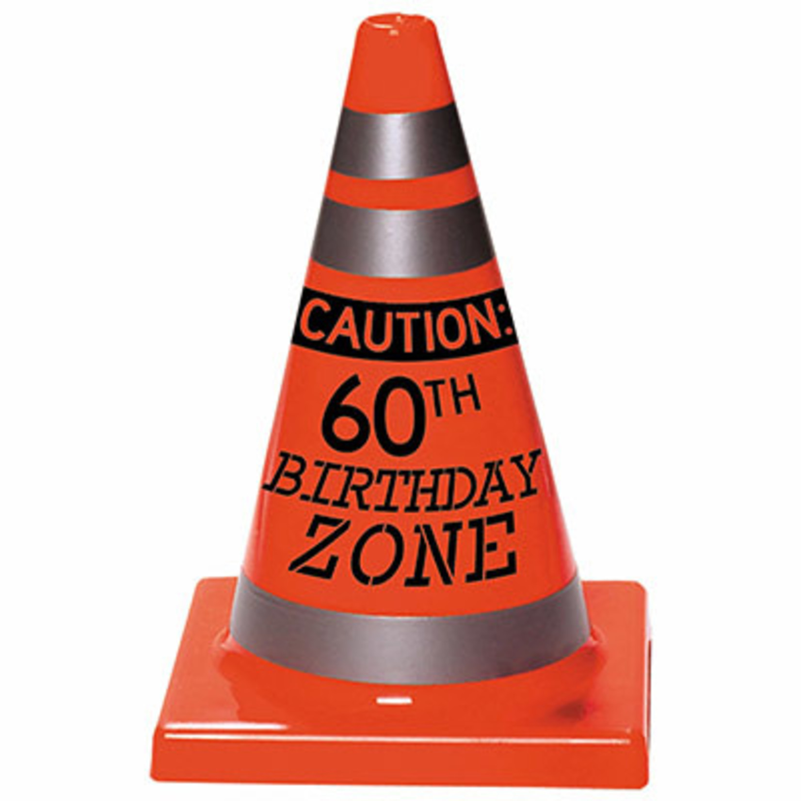 Amscan Caution 60th Birthday Zone Cone - 1ct.
