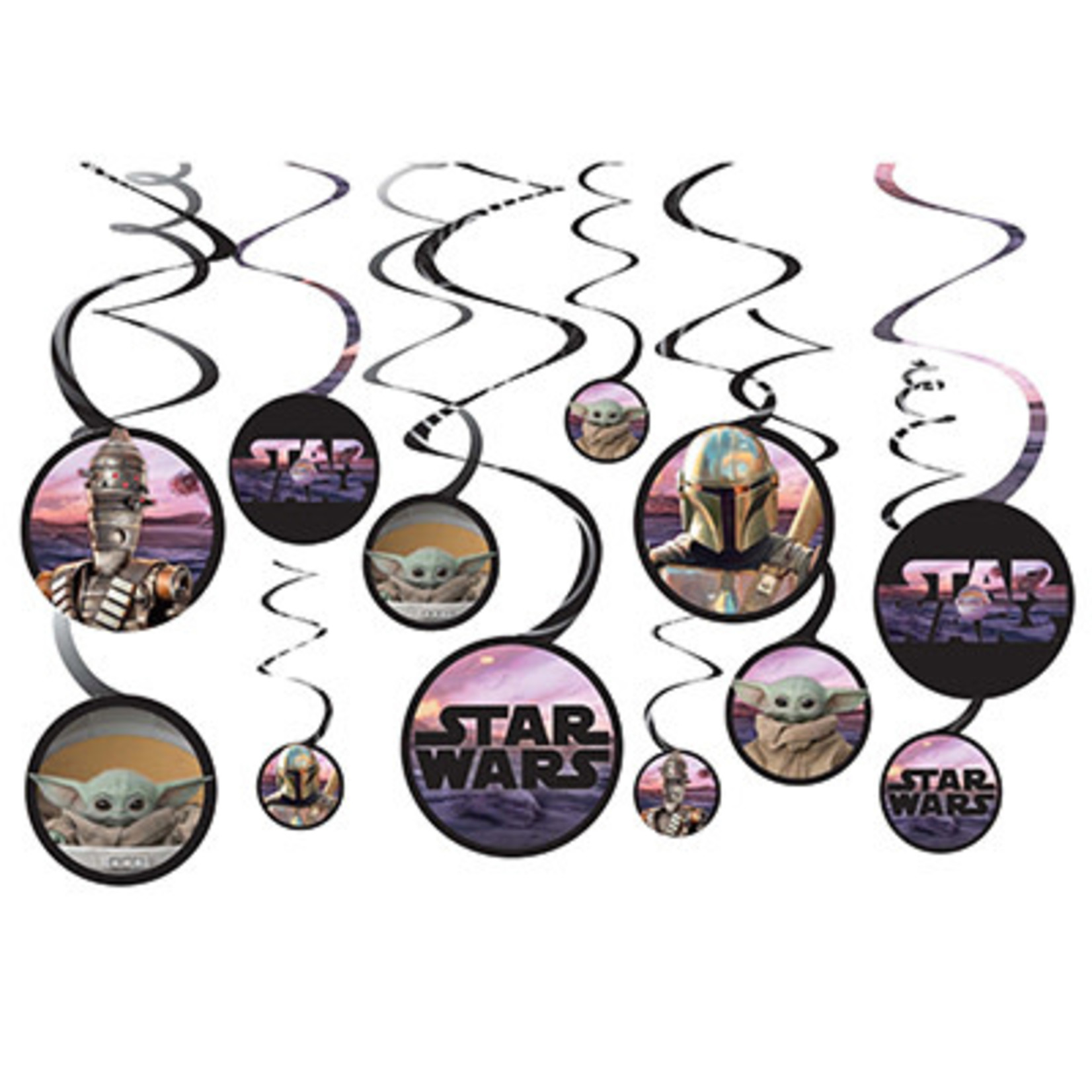 Amscan Star Wars: The Mandalorian Swirls - 12ct.