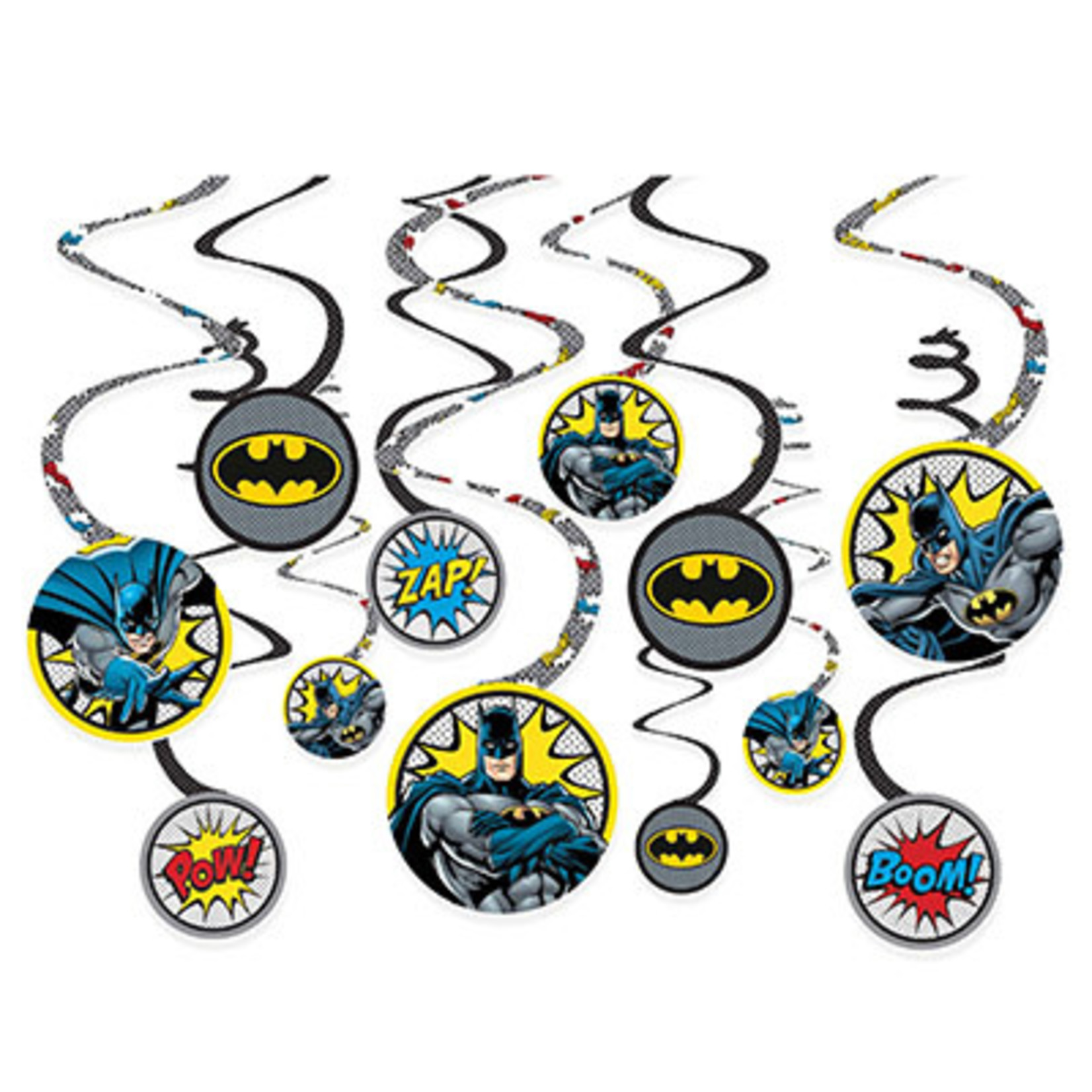 Amscan JL: Batman Swirls - 12ct.