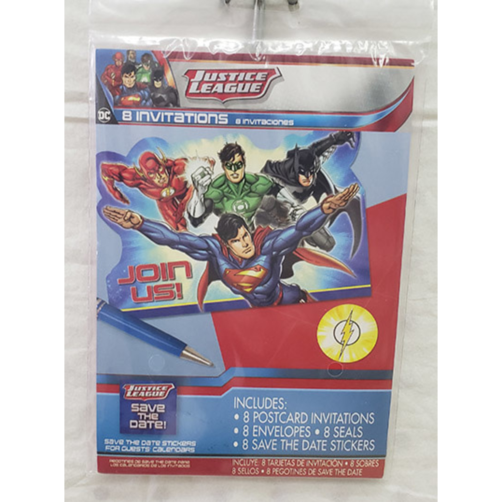 Amscan JL: Heros Unite Invites - 8ct.