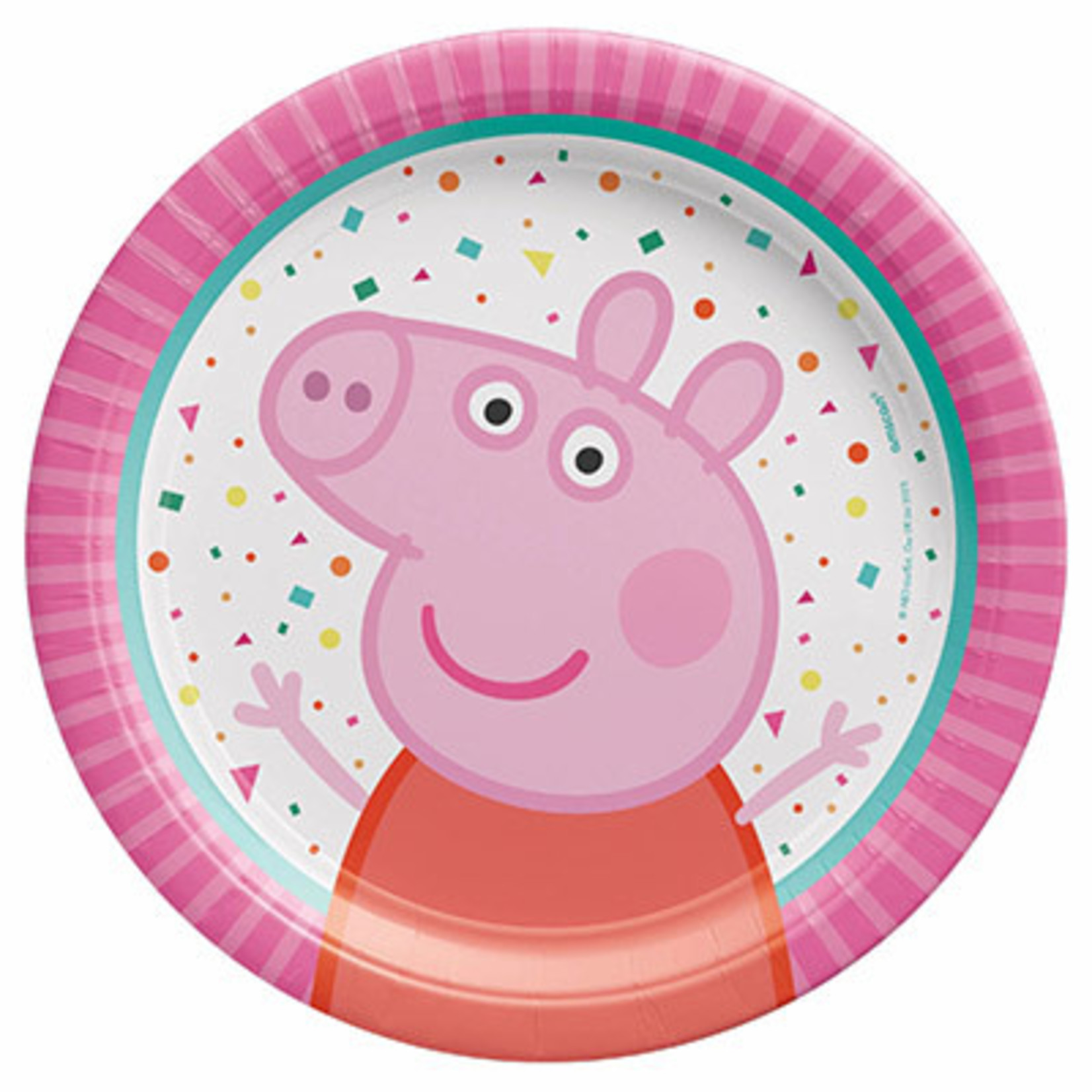 Amscan Peppa Pig Confetti Party 7" Plates - 8ct.