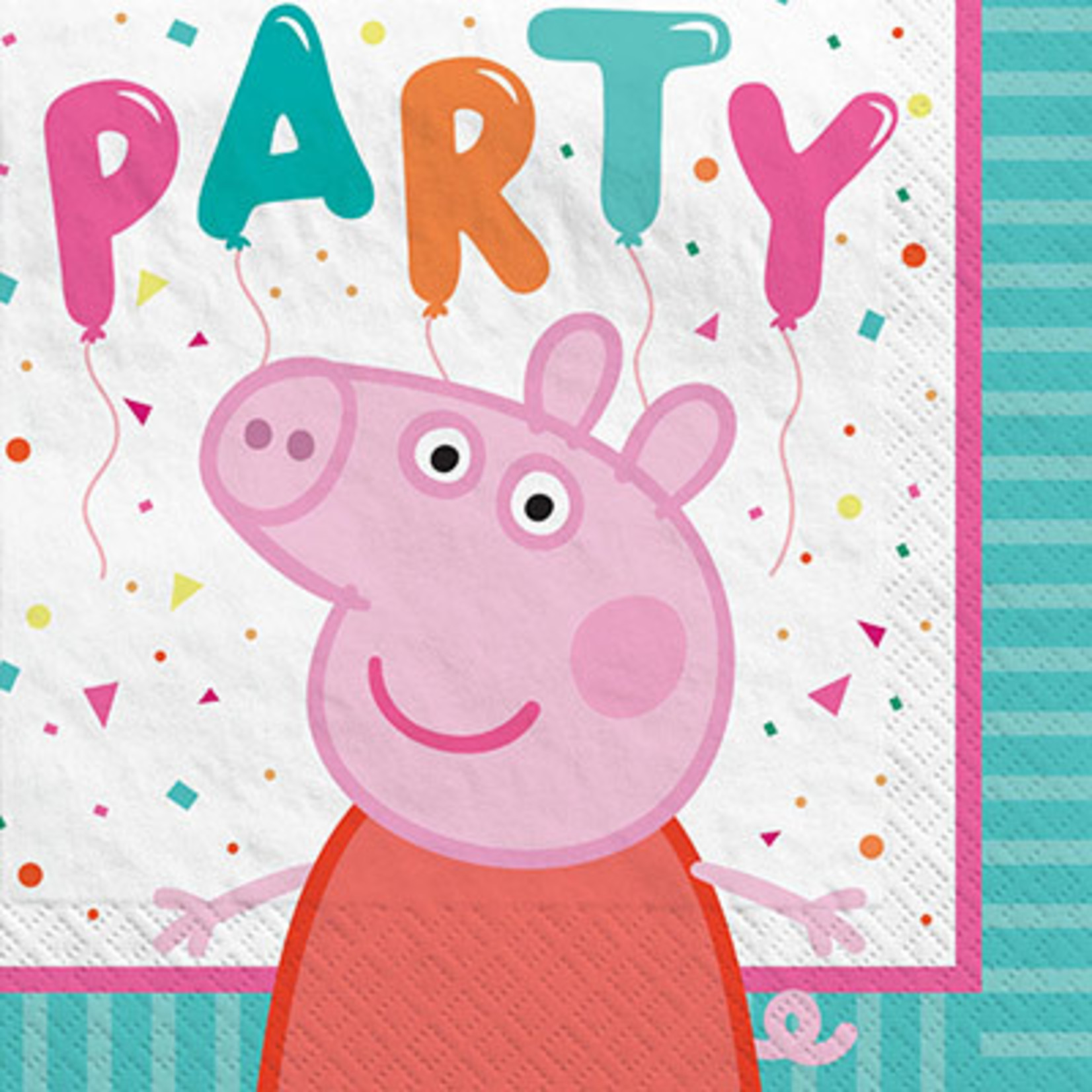 Amscan Peppa Pig Confetti Party Bev. Napkins - 16ct.