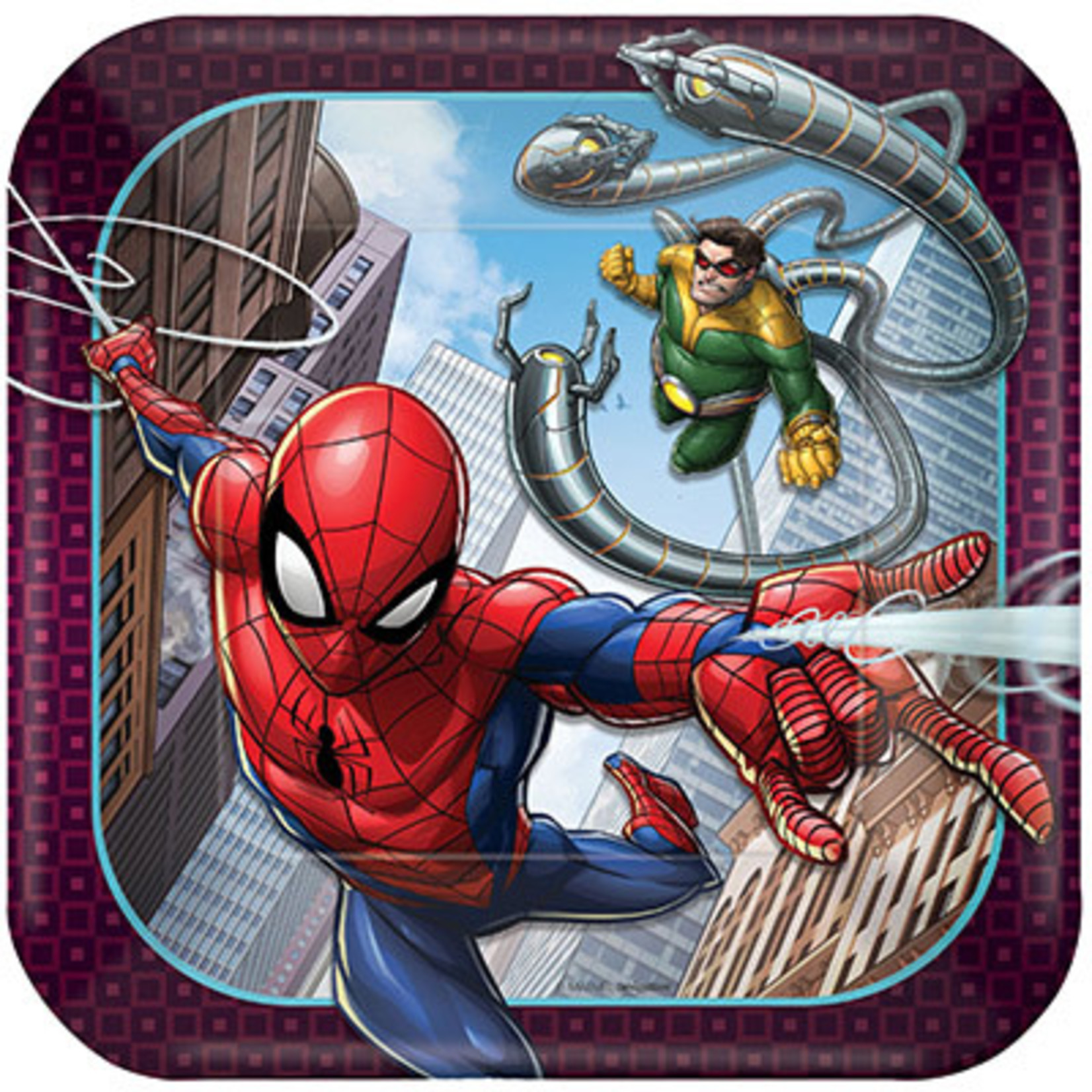 Amscan 7" Spiderman Webbed Wonder Plates - 8ct.