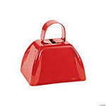 RHODE ISLAND NOVELTY Red Metal Cowbell - 1ct.