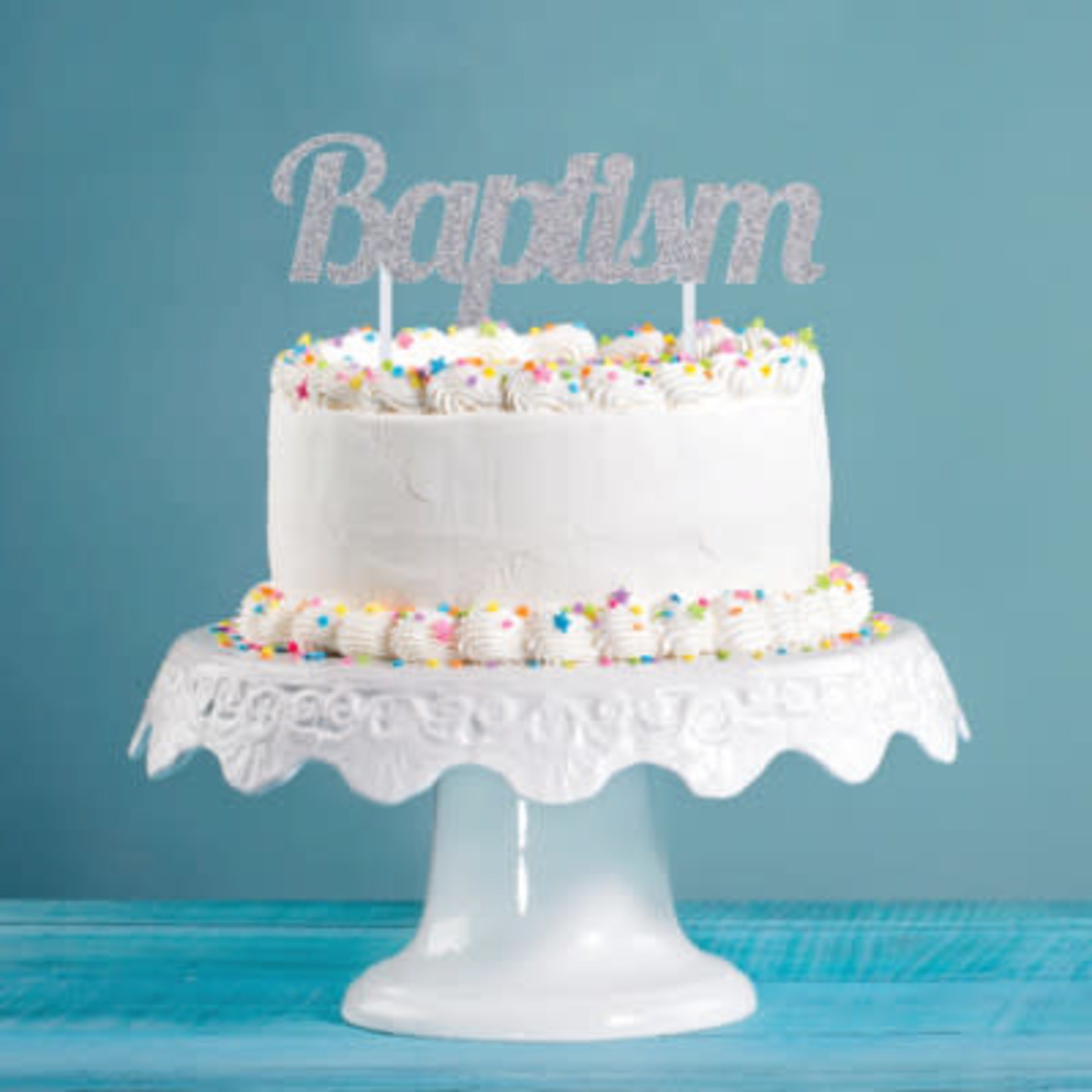 Creative Converting Baptism Cake Topper - 7"
