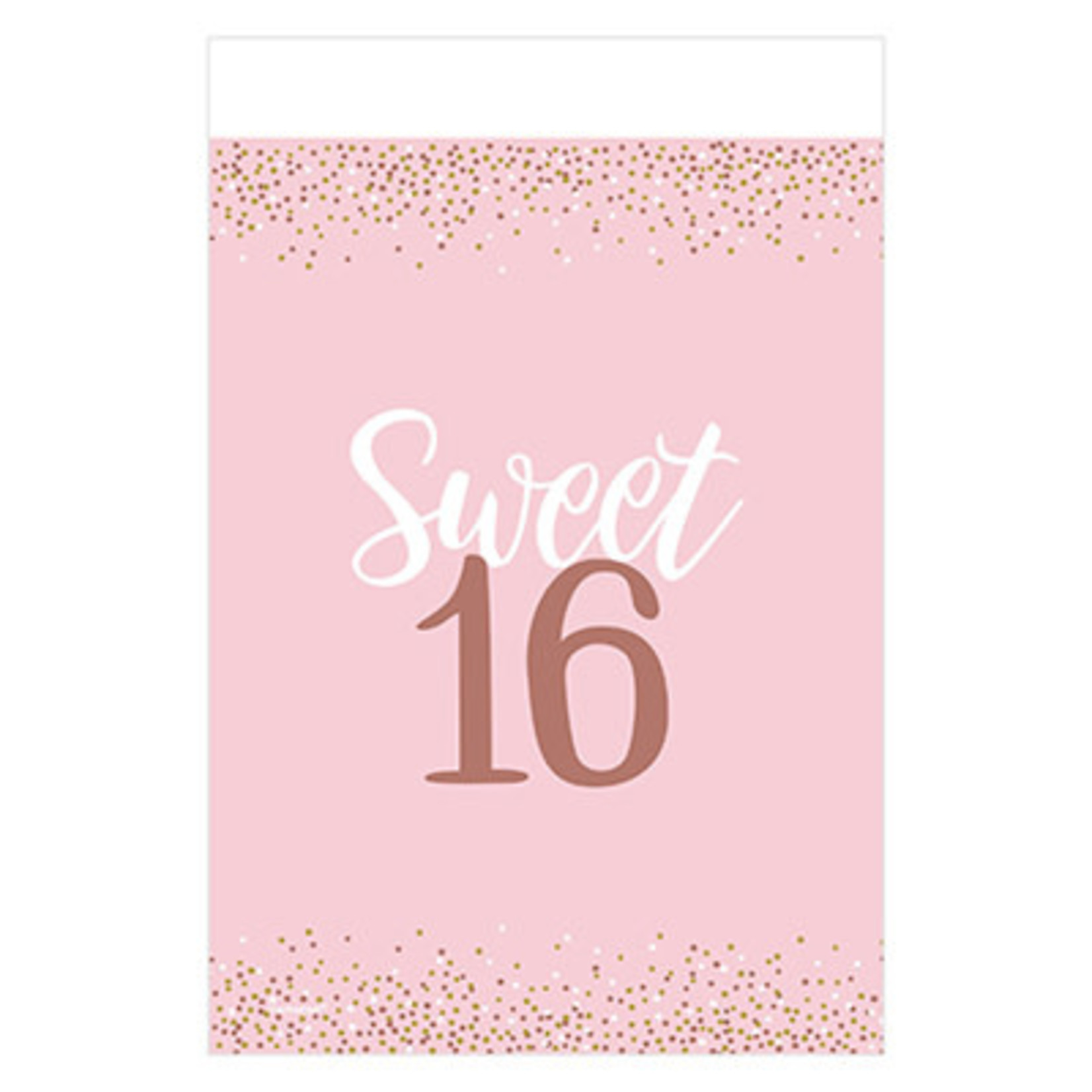 Amscan Sweet 16 Birthday Blush Tablecover - 54" x 102"