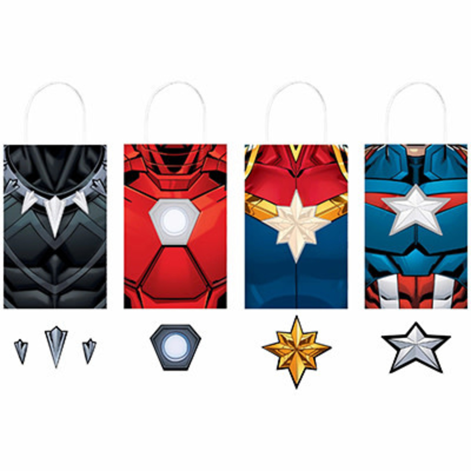 Amscan Avengers Powers Unite Kraft Bags - 8ct.