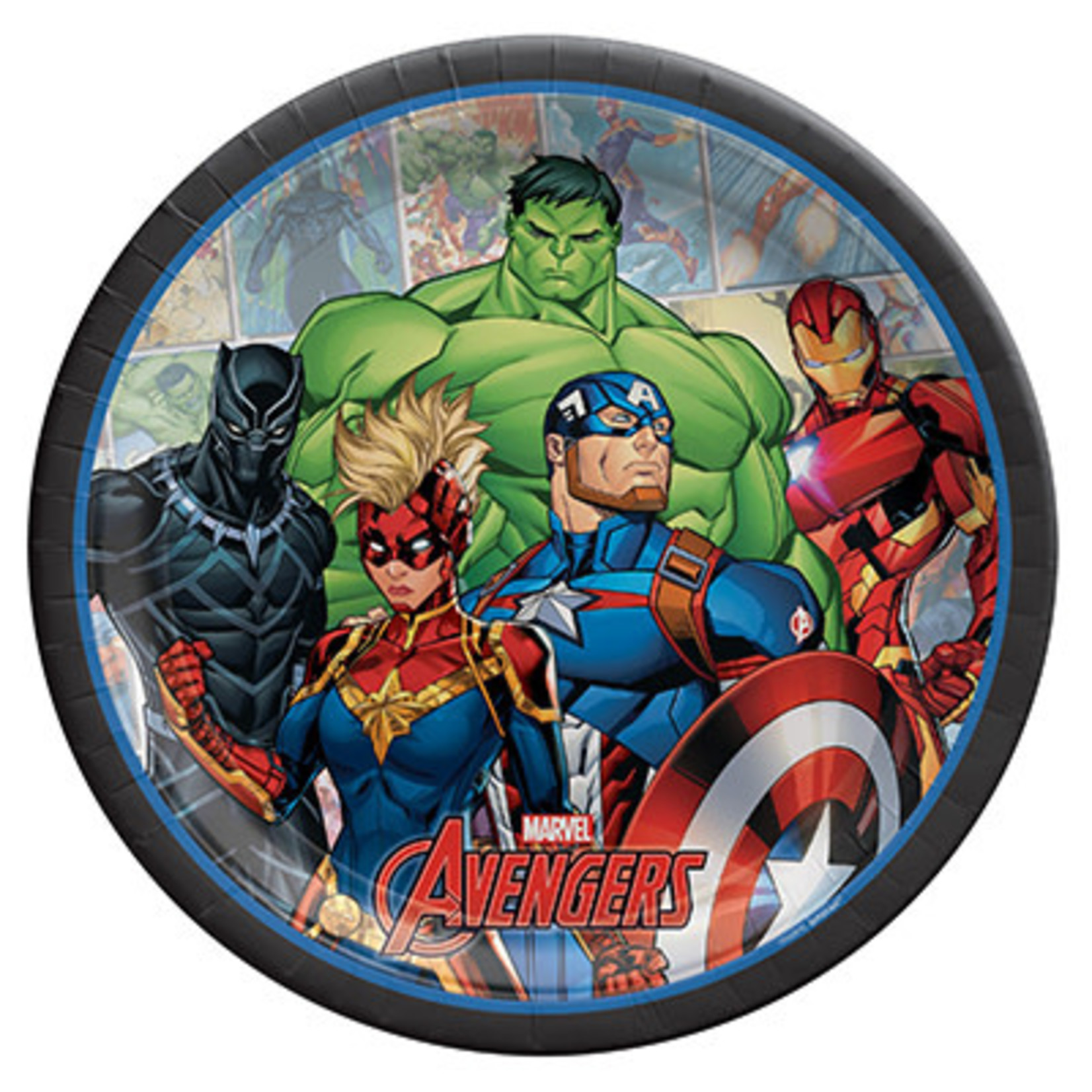 Amscan 9" Marvel Avengers Powers Unite Plates - 8ct.
