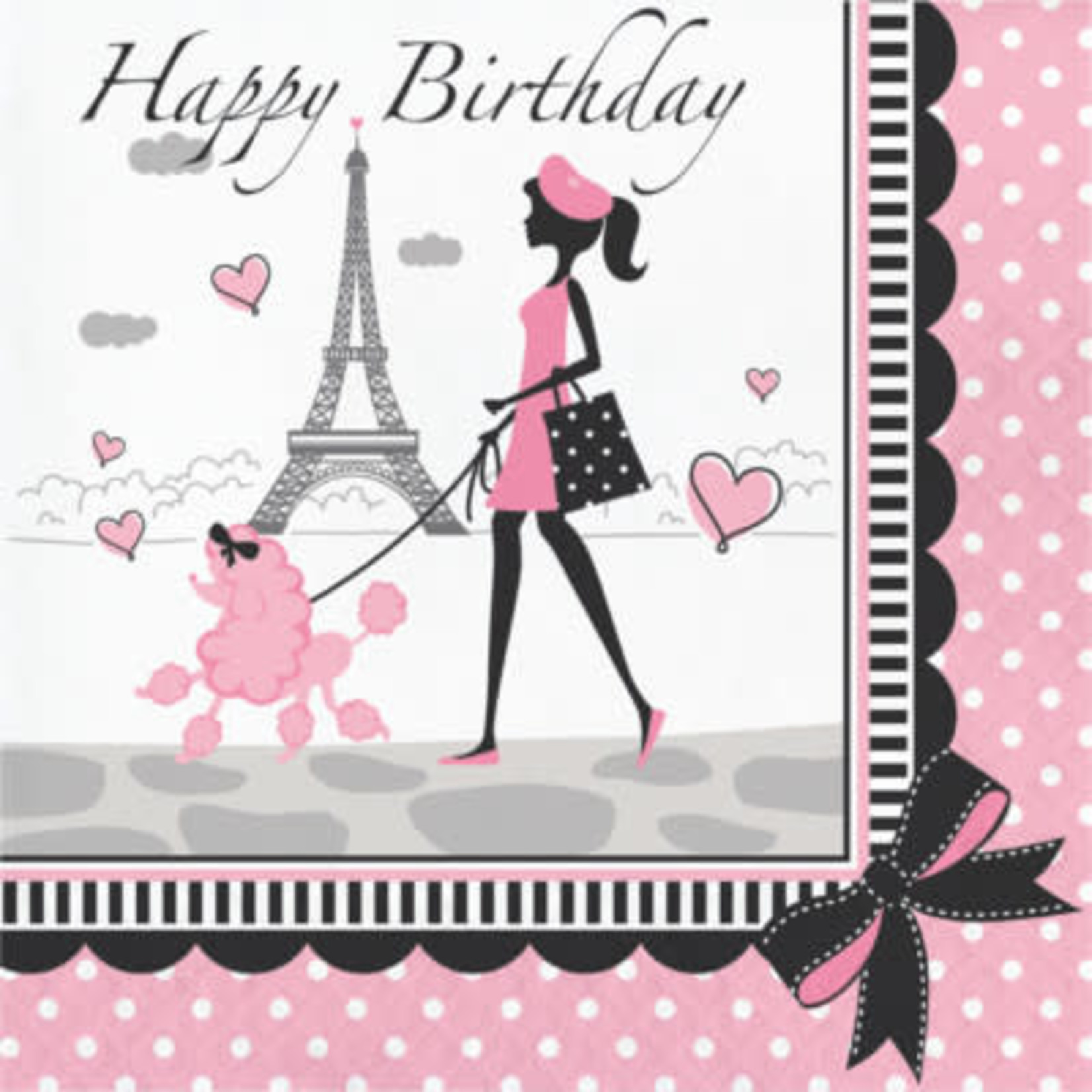 Creative Converting Party In Paris Birthday Lun. Napkins - 18ct.