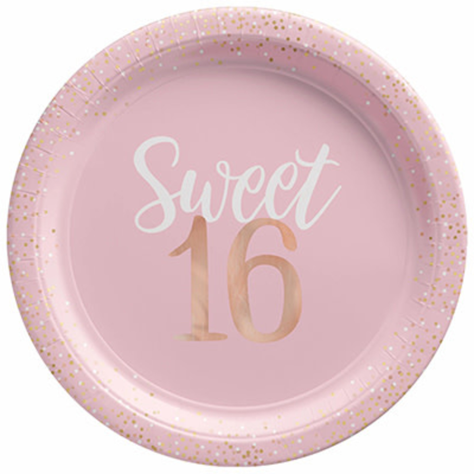 Amscan Sixteen Blush Birthday 10.5" Plates - 8ct.