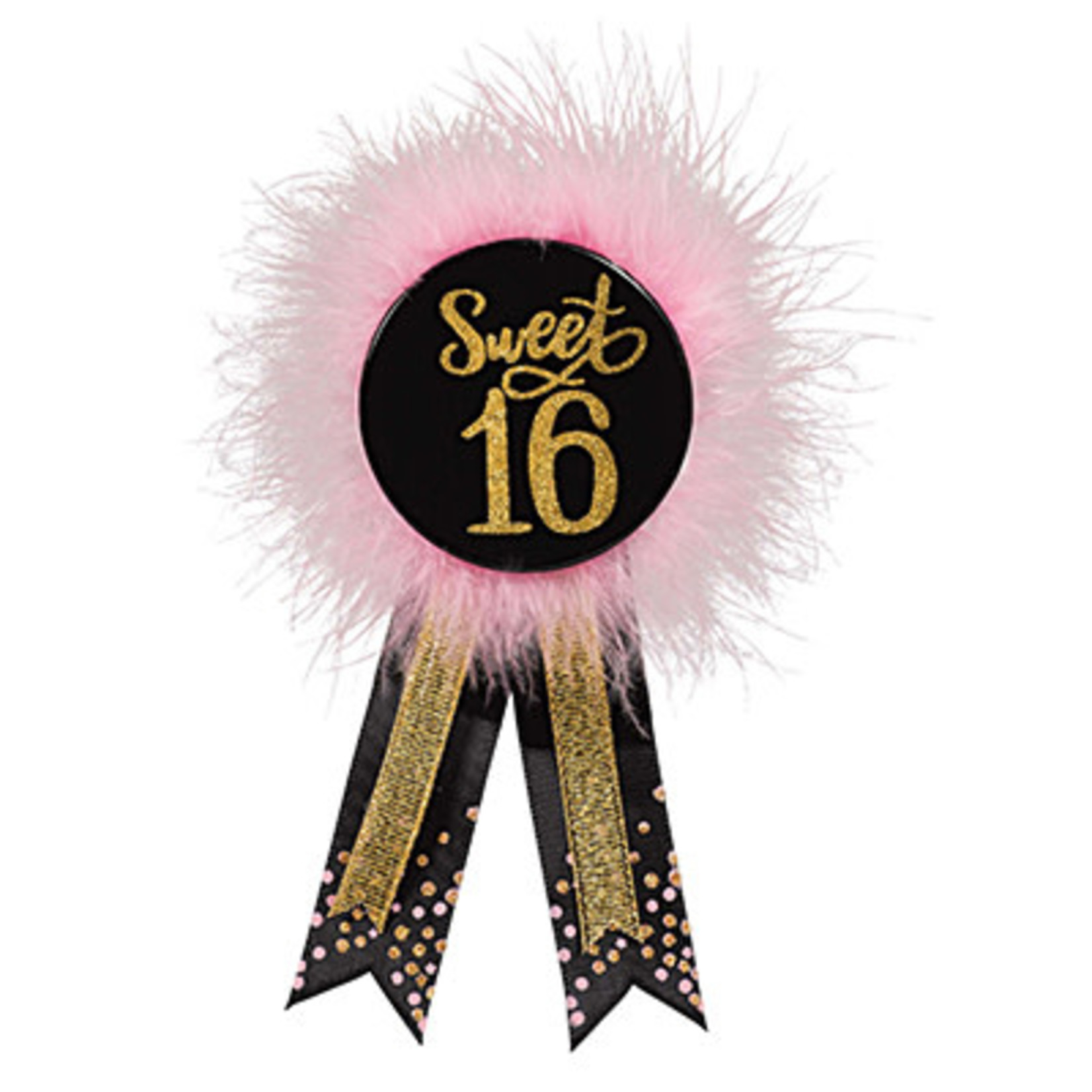 Amscan Blush Sweet 16 Birthday Award Ribbon - 1ct.