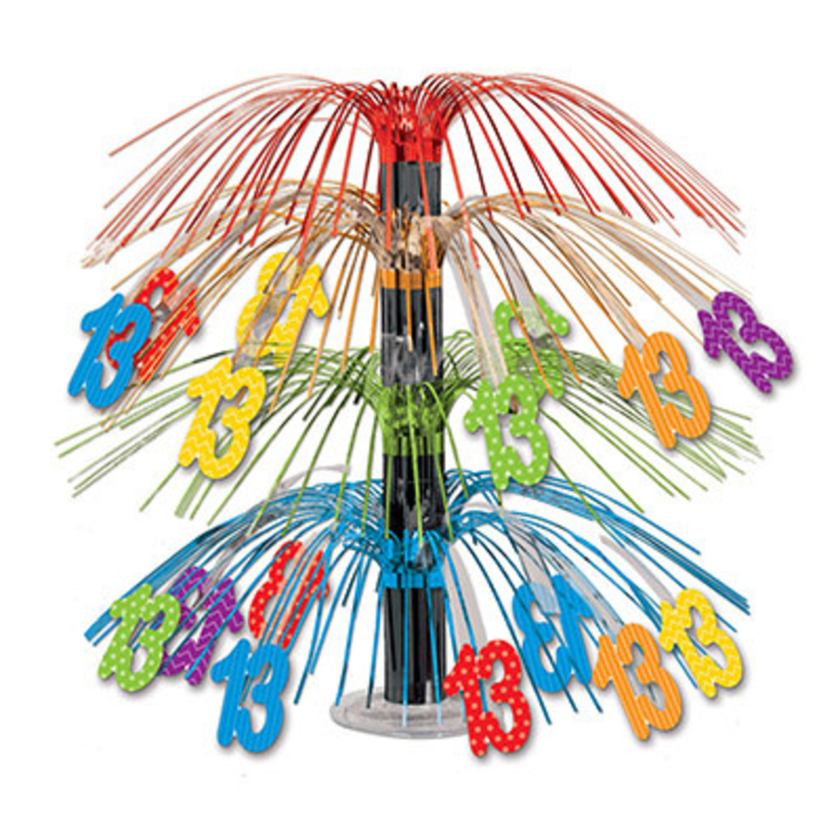 Beistle 18" Multi-Color '13' Cascade Centerpiece - 1ct.