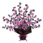 Beistle Sweet 16 Pink/Black Burst  Centerpiece - 15"