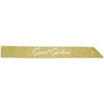 Beistle Sweet 16 Gold Glittered Sash - 1ct.