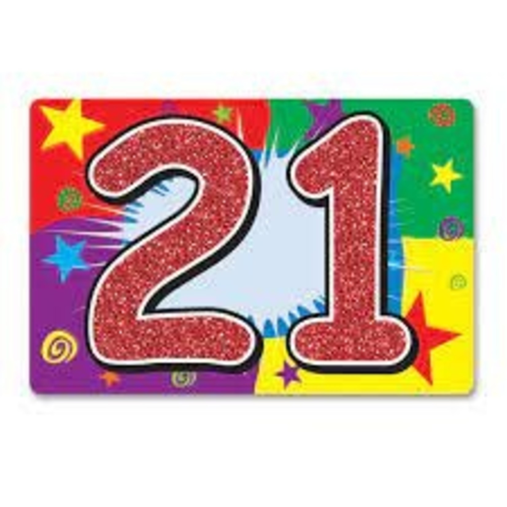 Beistle Glittered 21 Hanging Sign - 1ct.