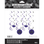 Creative Converting Purple Graduation Dizzy Danglers - 8ct.