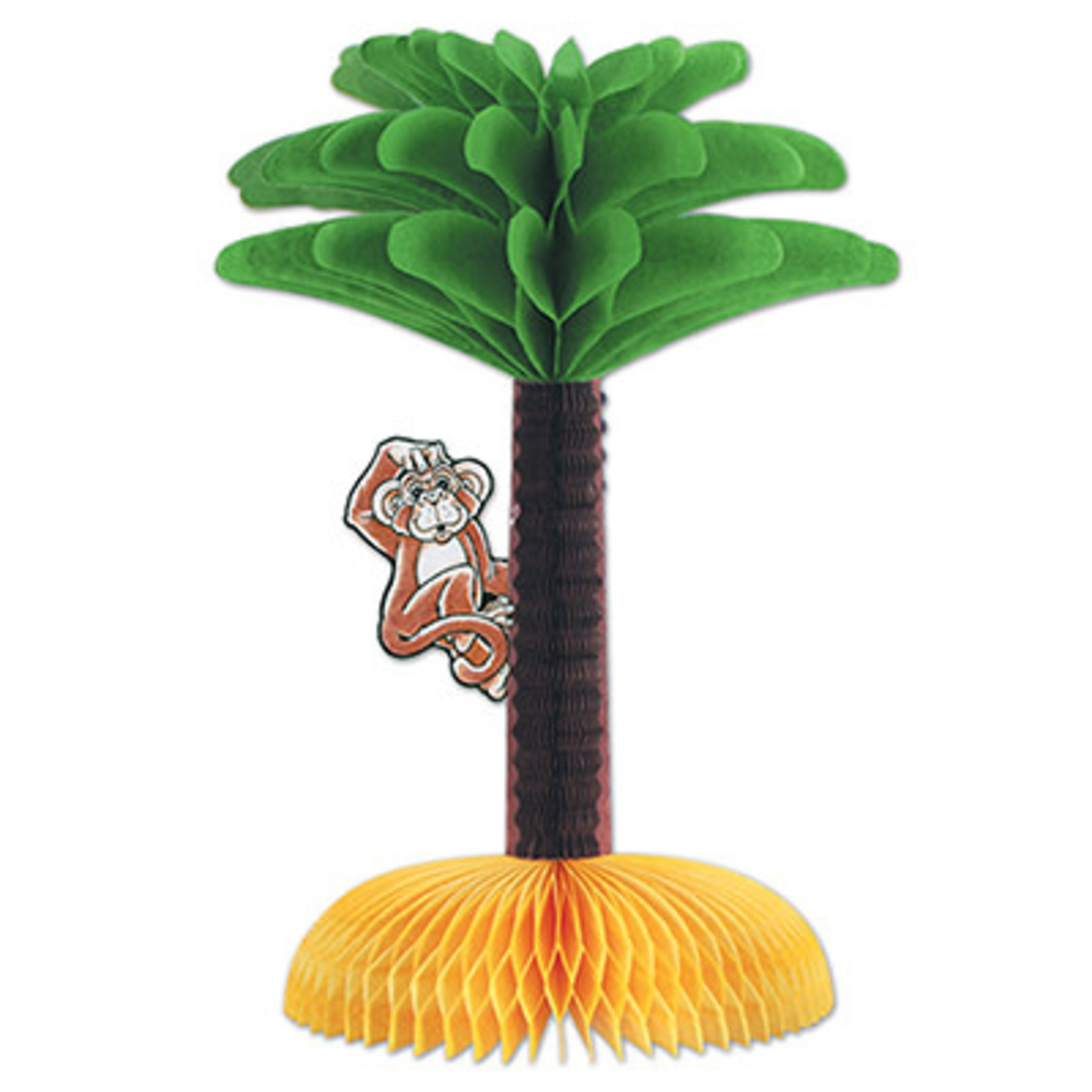 Beistle 13" Palm Tree w/ Monkey Centerpiece - 1ct.
