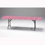 Creative Converting Stay-Put Classic Red Gingham Tablecover - 1ct. (30" x 96")