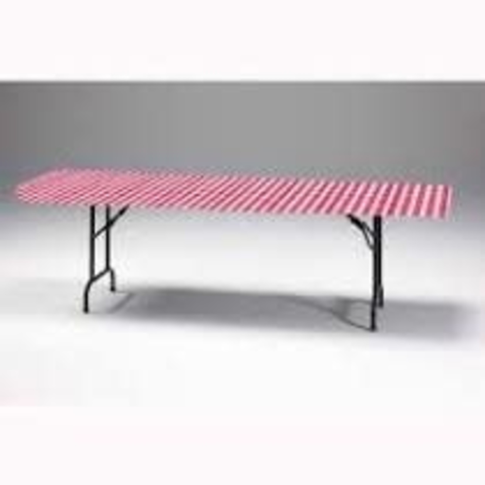 Creative Converting Stay-Put Classic Red Gingham Tablecover - 1ct. (30" x 96")