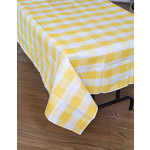 Havercamp Yellow Plaid Table Cover - 54" x 108"