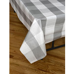 Havercamp Black & White Plaid Table Cover - 54" x 108"
