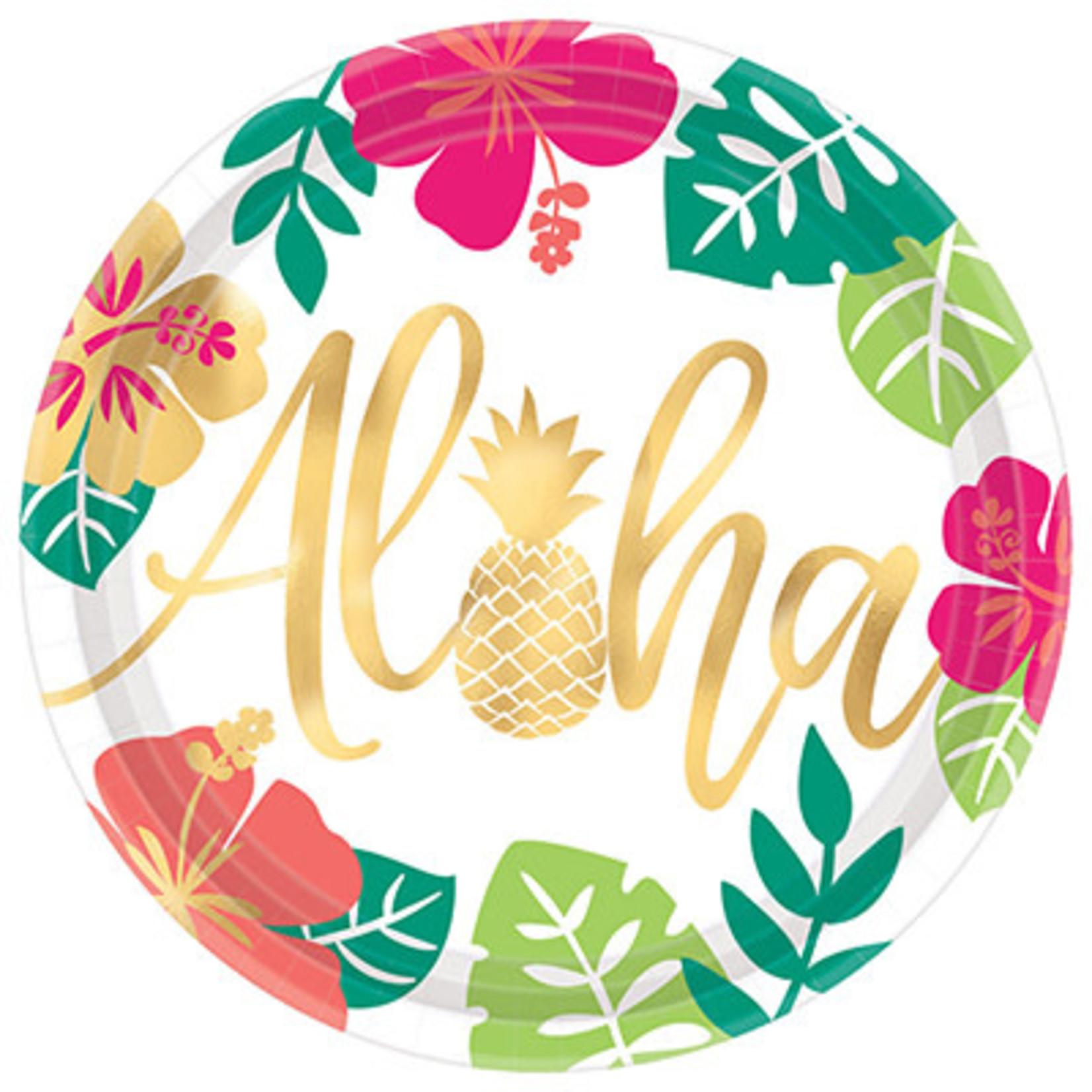 Amscan You Had Me At Aloha 10" Plates - 8ct.