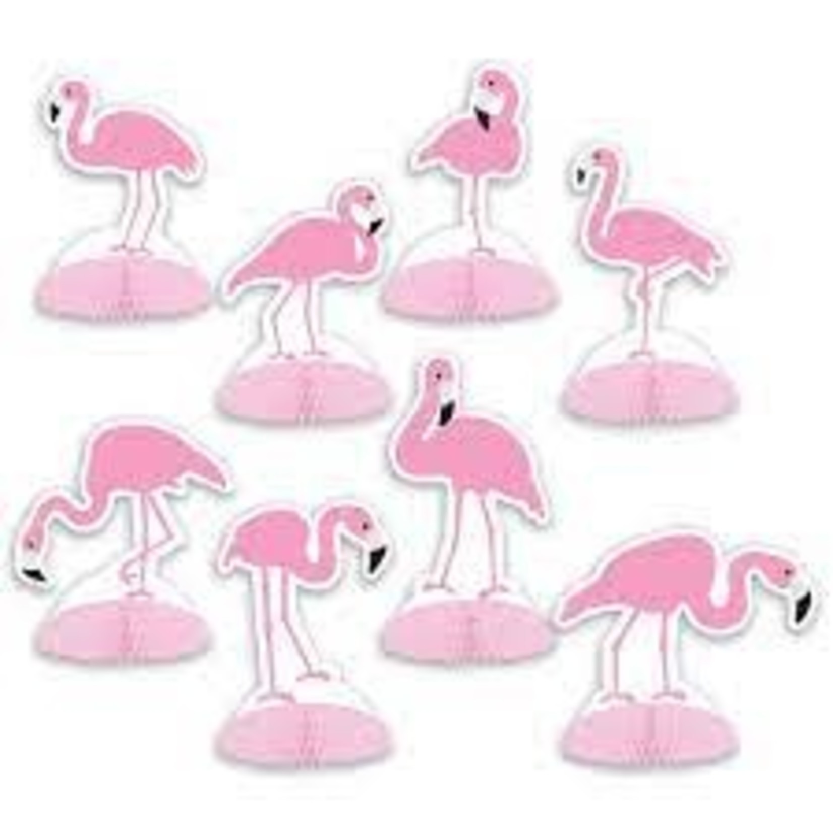 Beistle 4.75" Mini Flamingo Centerpieces - 8ct.