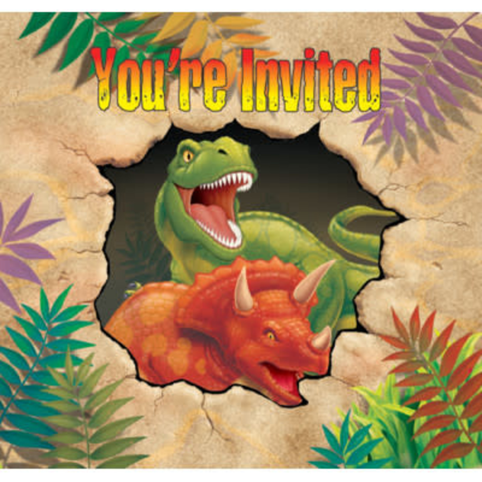 Creative Converting Dino Blast Invites - 8ct.