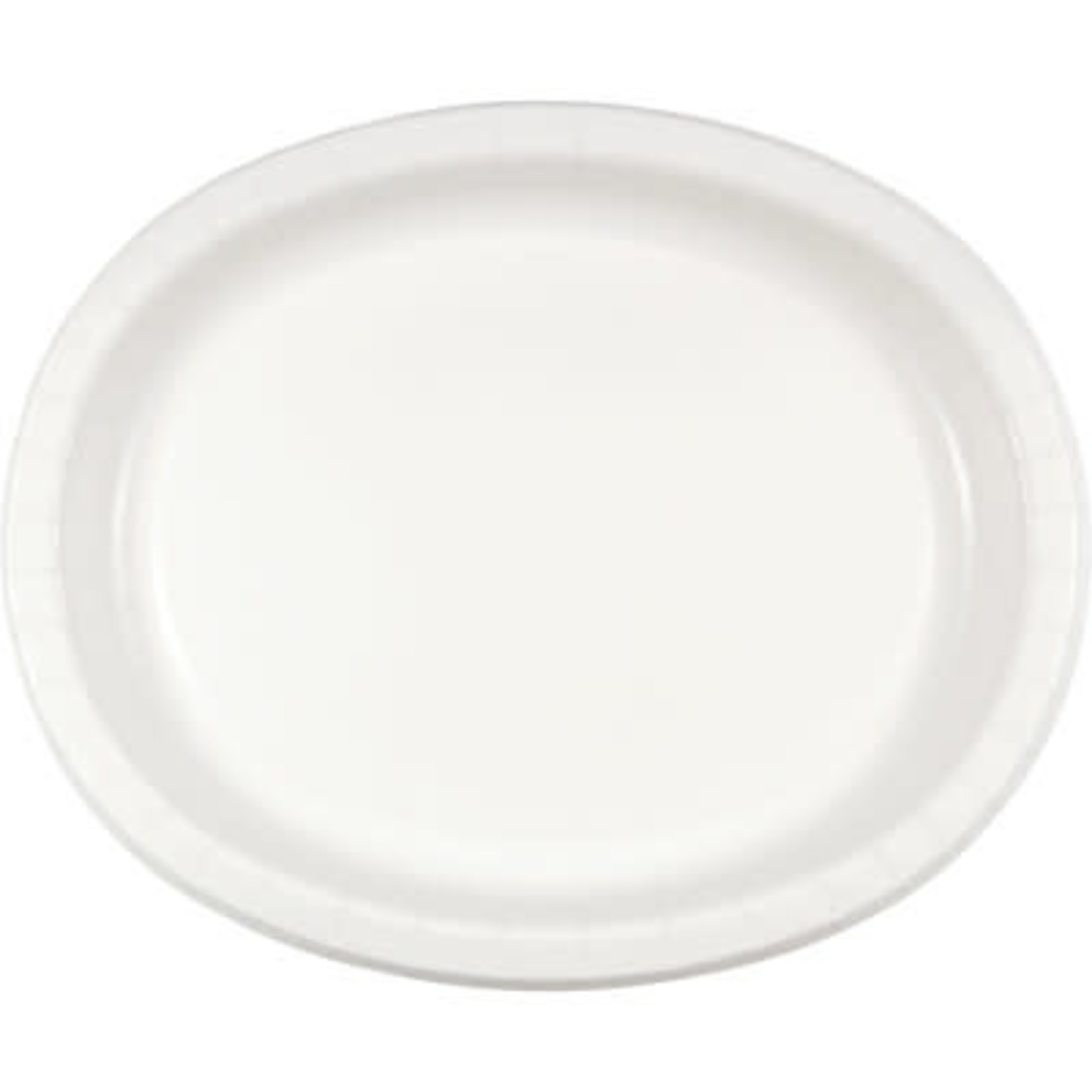 TOC 10" x 12" White Oval Paper Plates - 8ct.