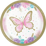 Creative Converting 7" Butterfly Shimmer Plates - 8ct.