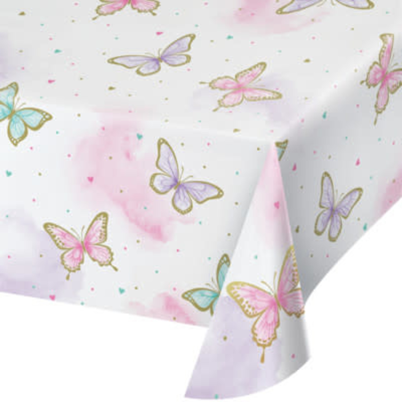 Creative Converting Butterfly Shimmer Tablecover - 1ct. ( 54"x 102" )