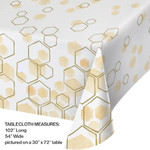Creative Converting Honeycomb Tablecover - 54" x 102"