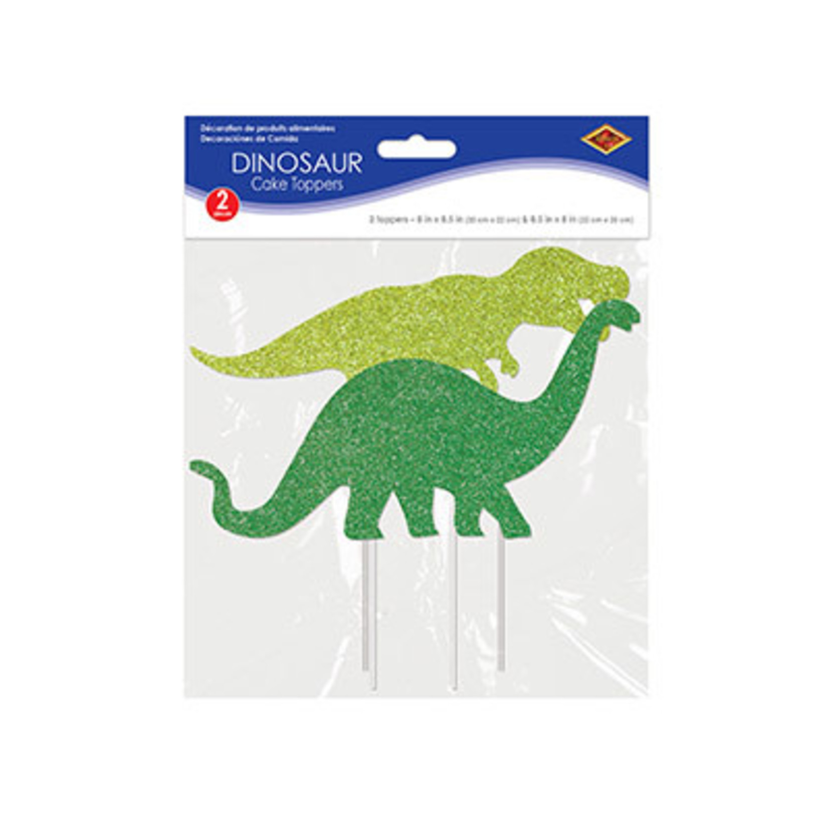 Beistle 8" Dinosaur Cake Toppers - 2ct.