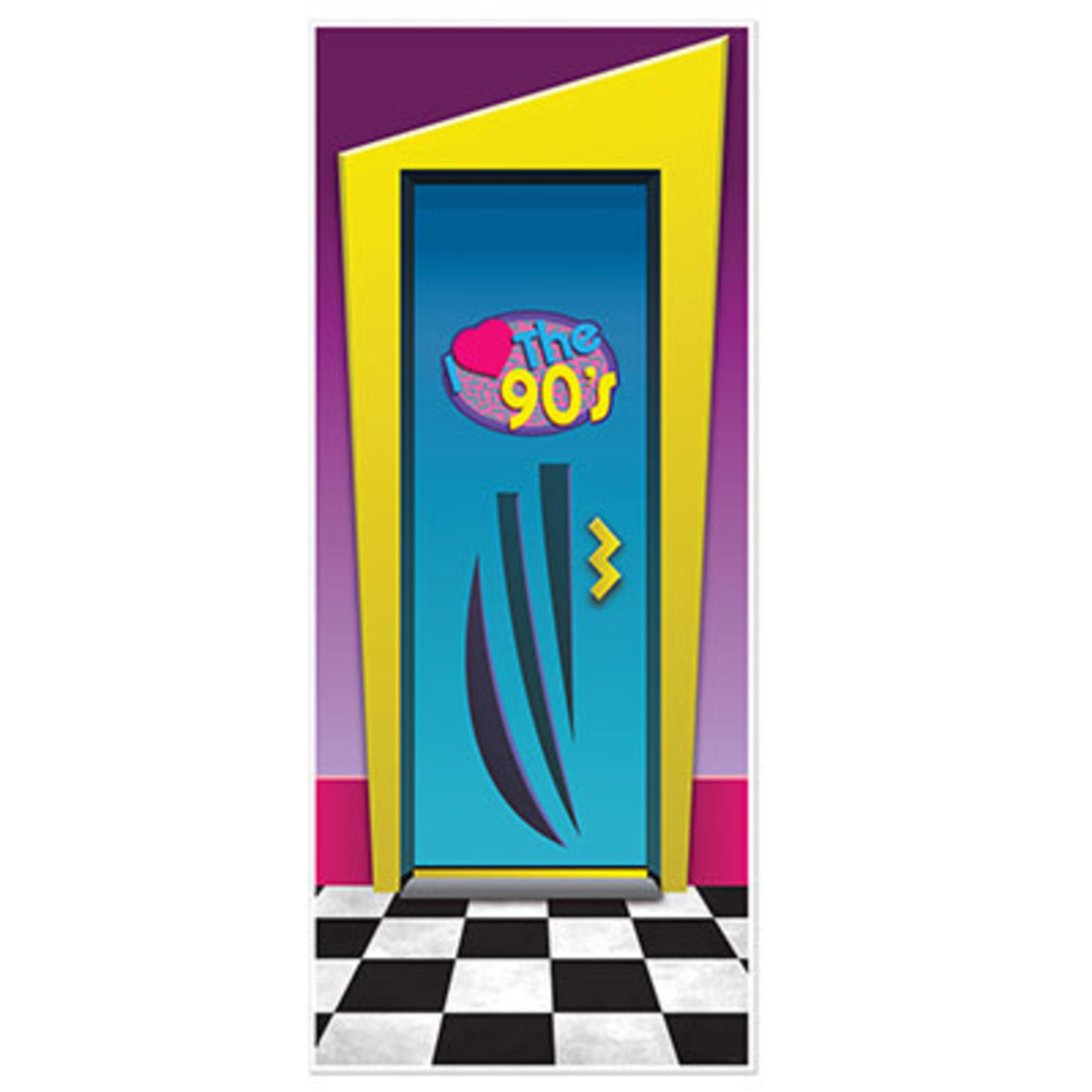 Beistle I Love The 90's Door Cover - 6ft.