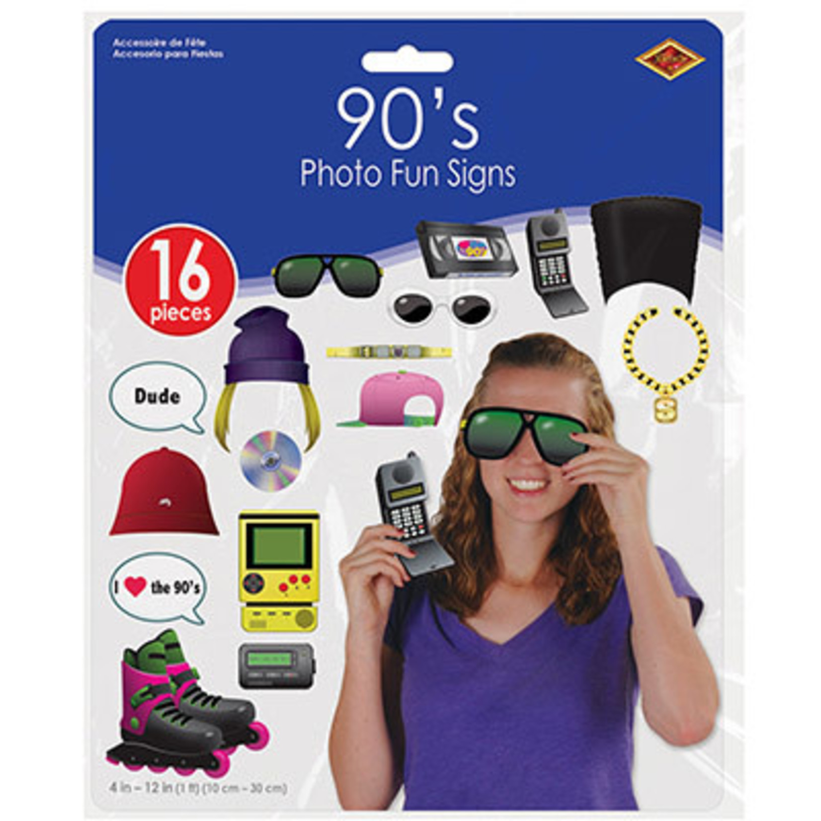 Beistle 90's Photo  Props - 16ct.