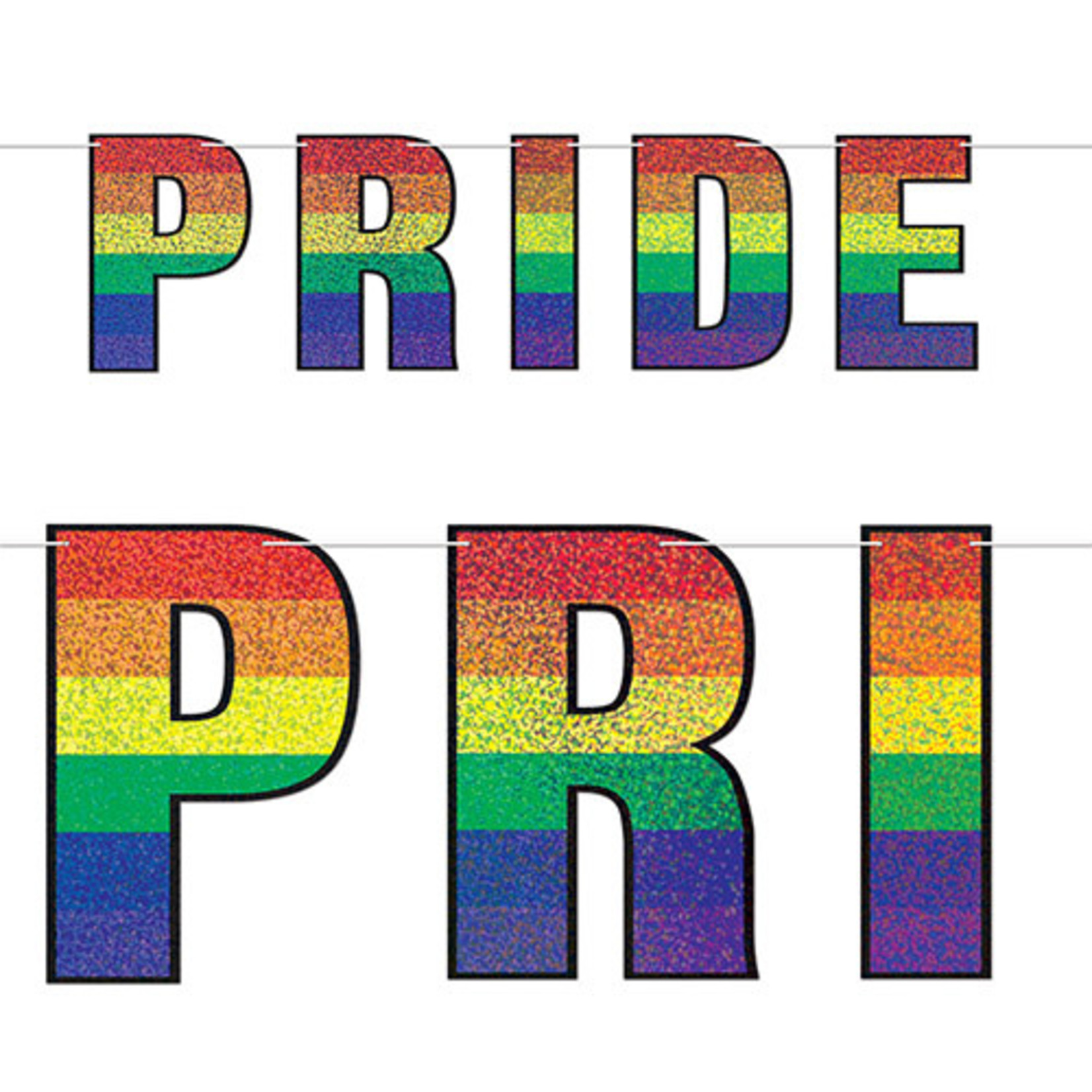 Beistle Pride Rainbow Letter Banner - 5ft.