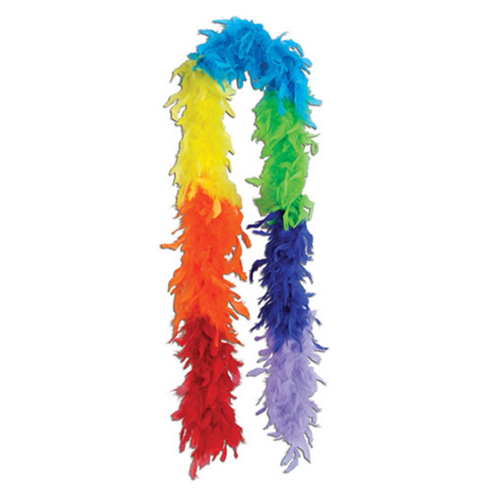 Beistle Rainbow Feather Boa - 6.5'