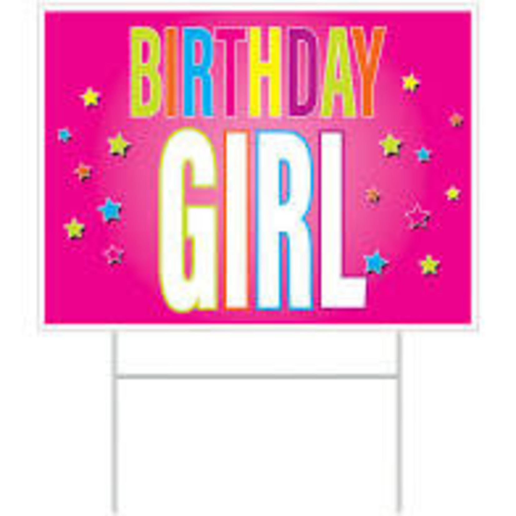 Beistle Birthday Girl Lawn Sign - 11.5" x 15.5"