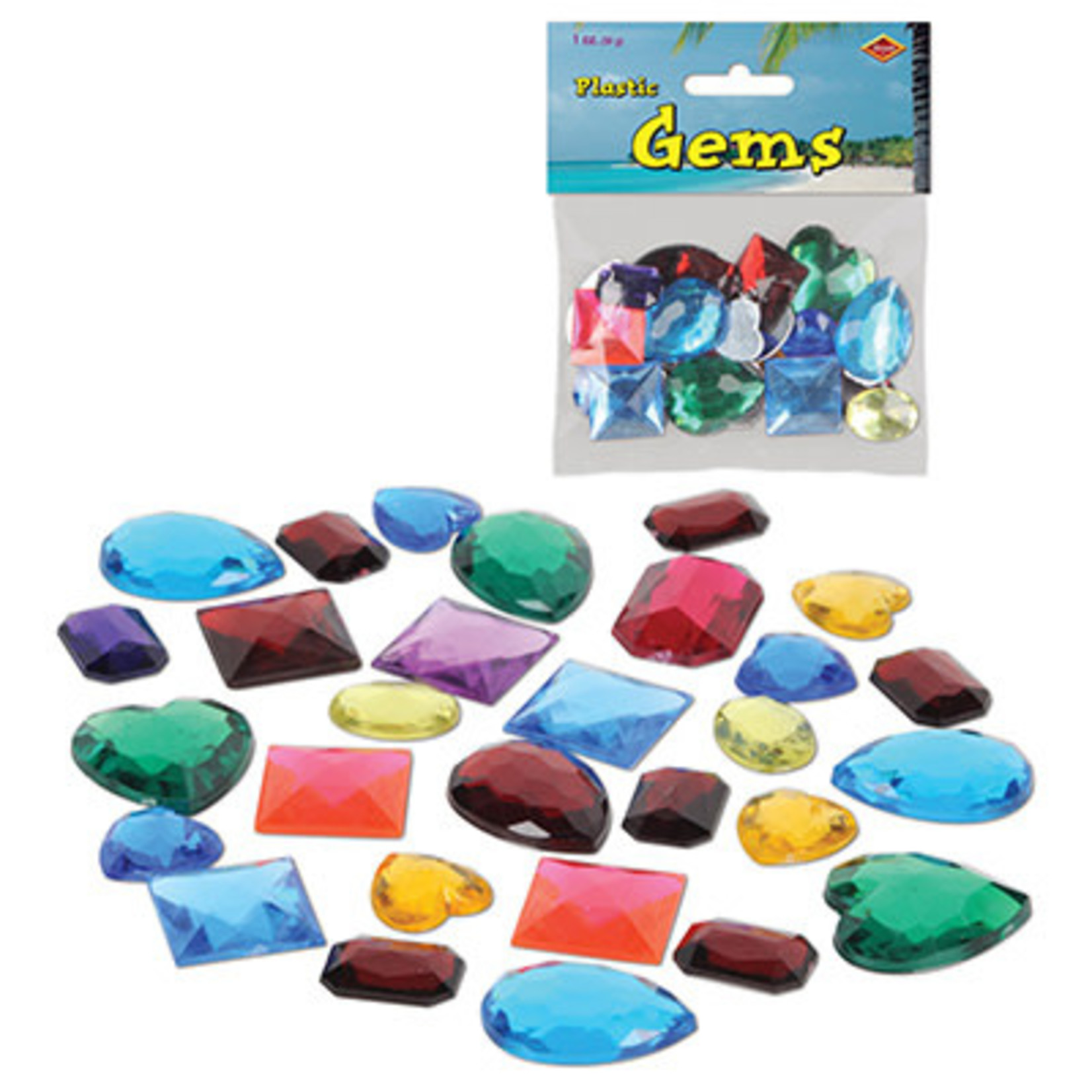 Beistle Plastic Jewels - 1oz