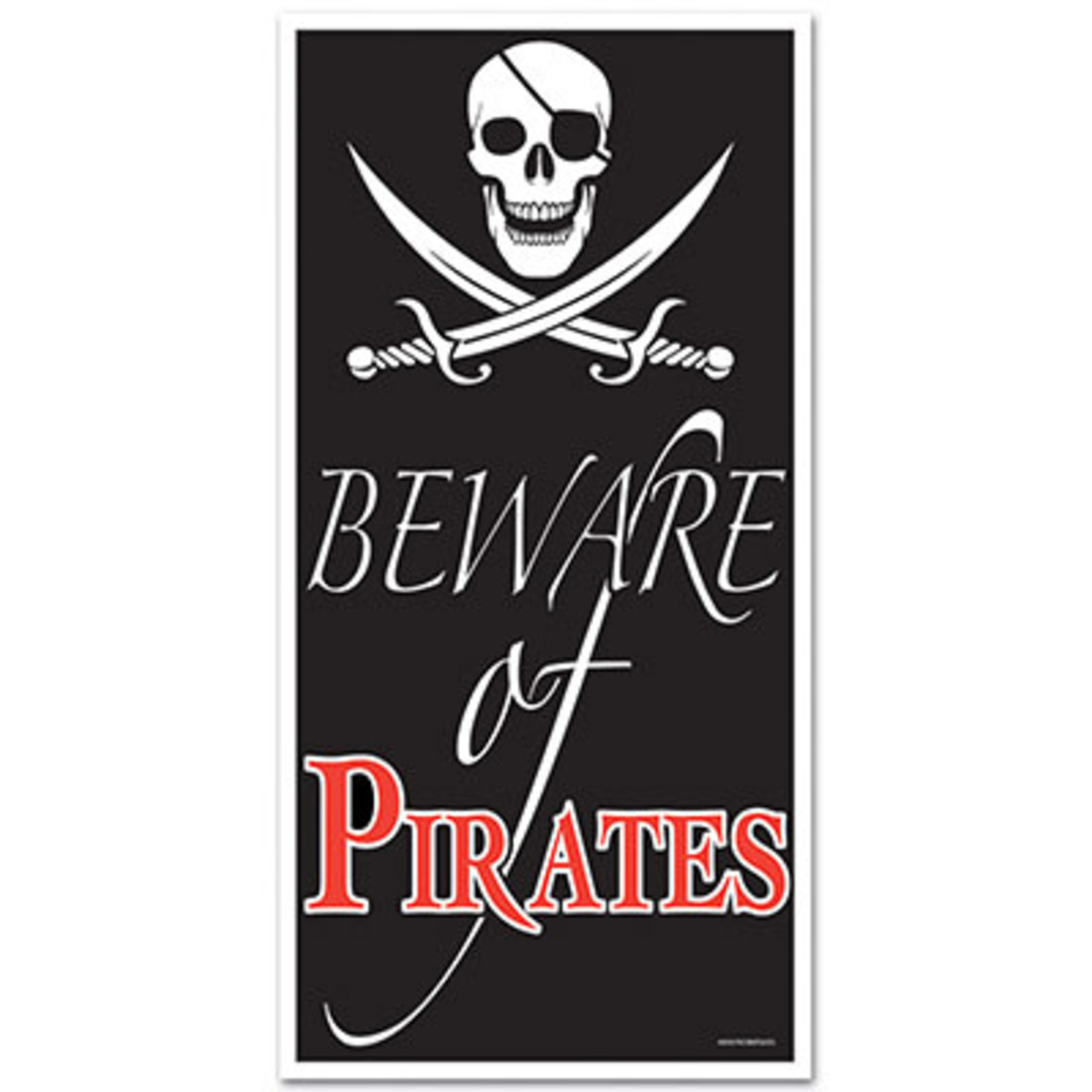 Beistle Beware Of Pirates Door Cover - 5ft.