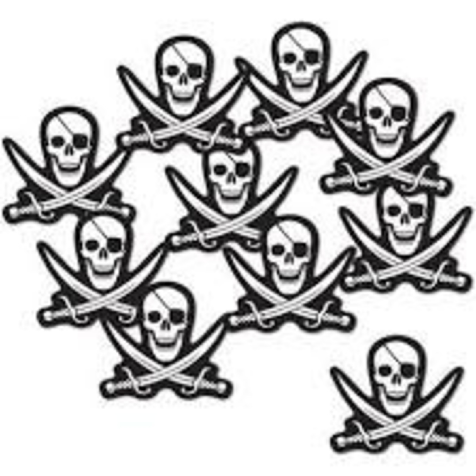 Beistle Pirate Skull & Crossbones Cutouts - 10ct.