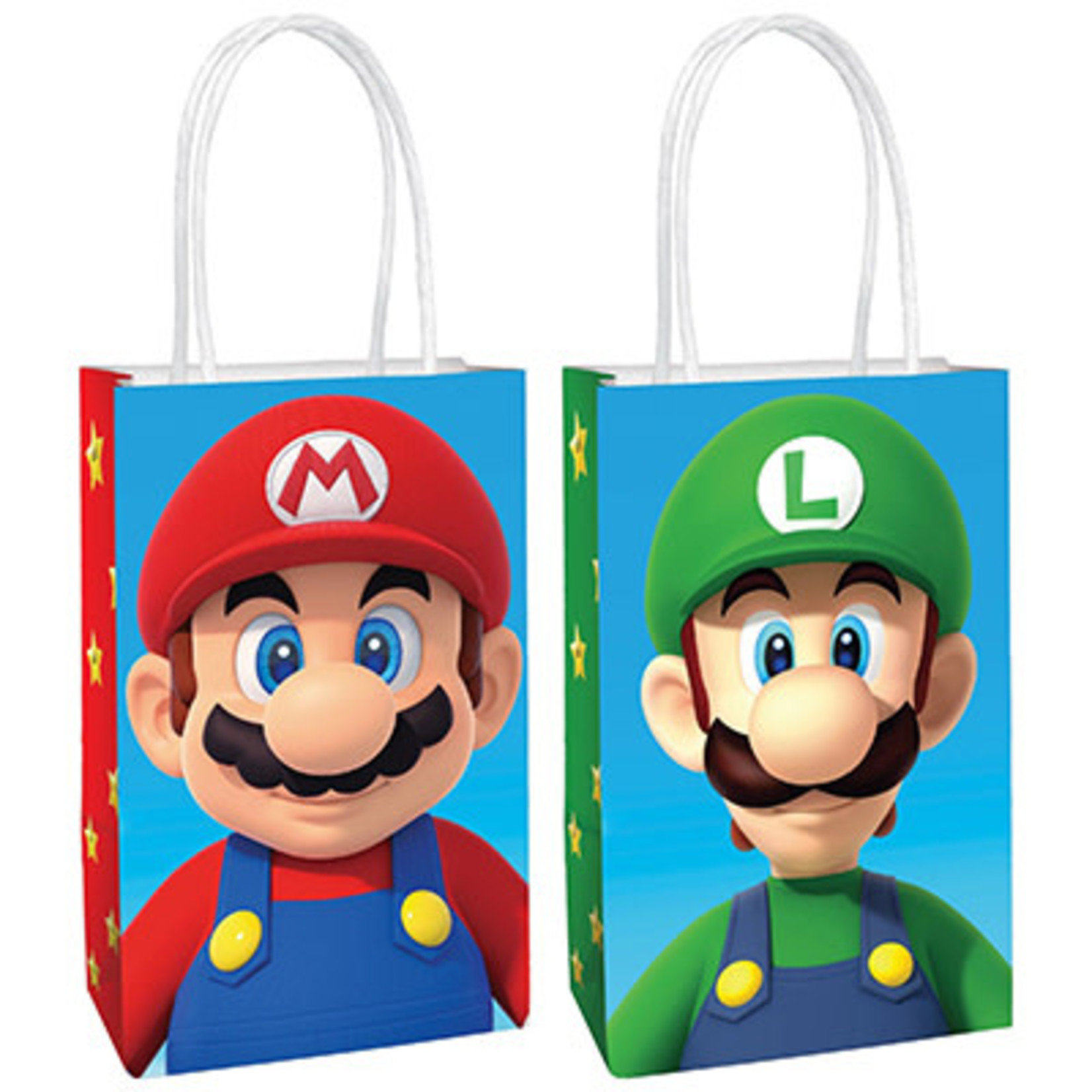 Amscan Super Mario Brothers Kraft Treat Bags - 8ct.