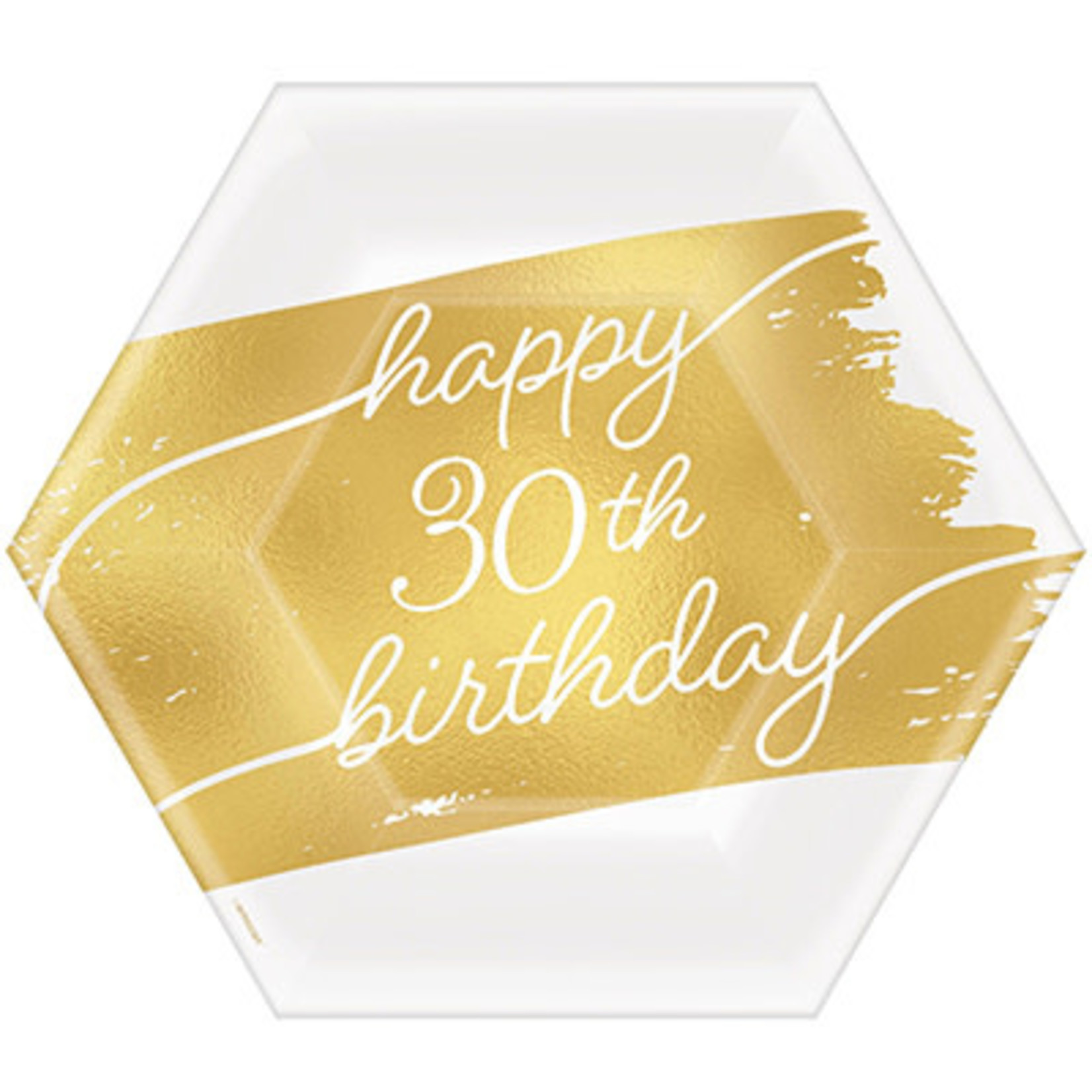 Amscan 7" Golden Age 30th Birthday Plates - 8ct.