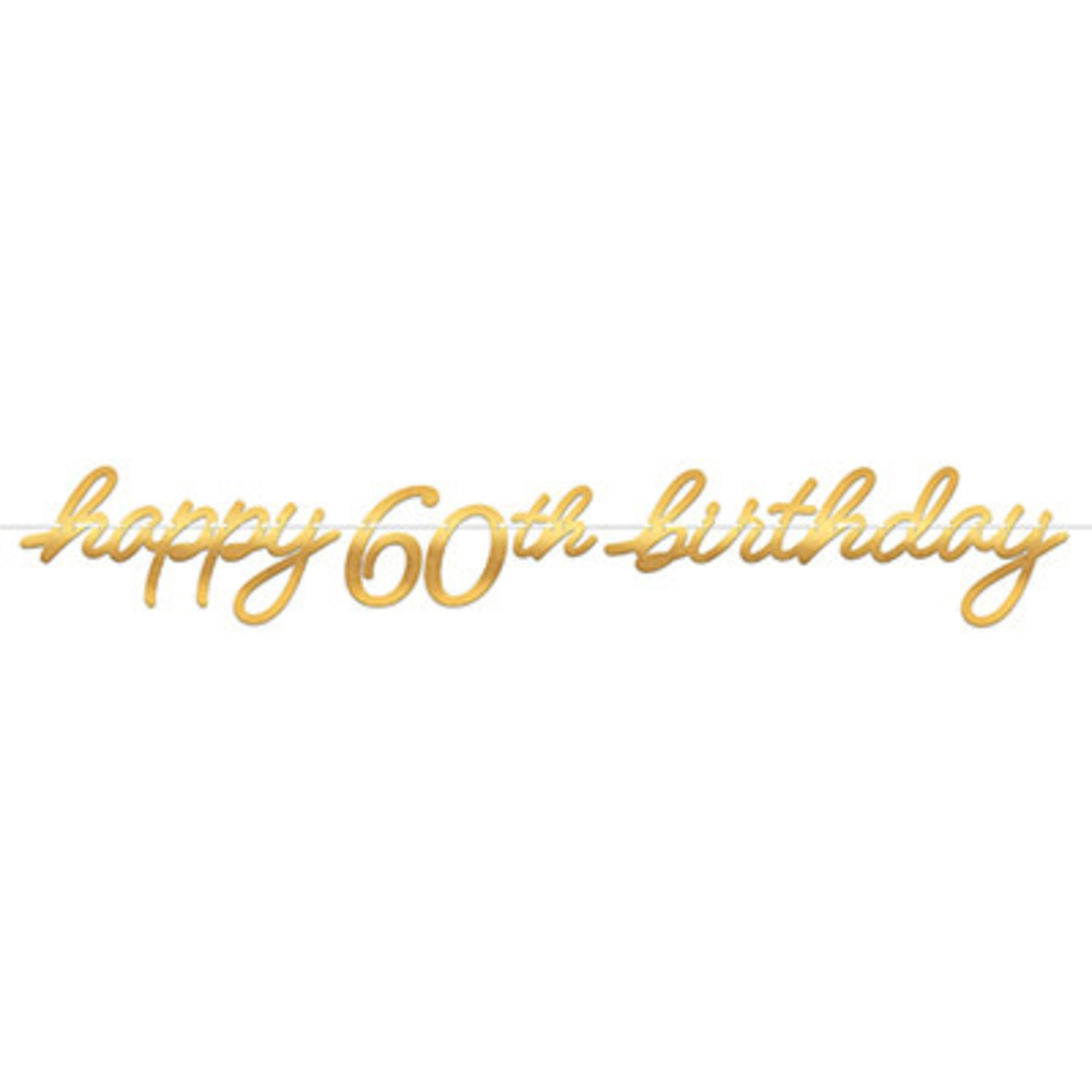 Amscan Golden Age 60th Birthday Banner - 12ft.