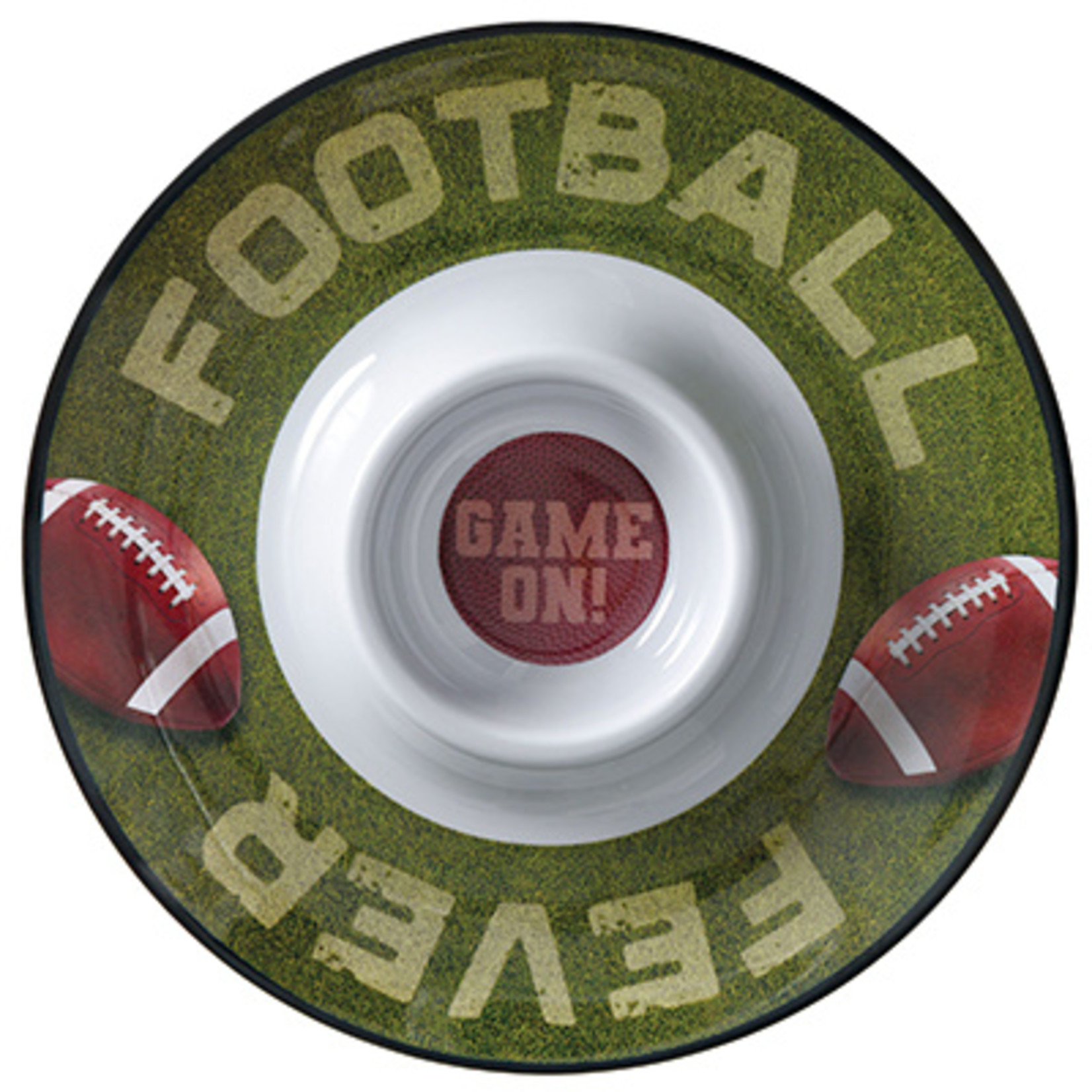 Amscan 13" Football Chip & Dip Serving Tray - 1ct.