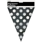 unique Black Dots Flag Banner - 12ft.