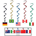 Beistle International Flag Whirls - 5ct.